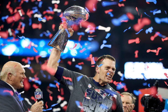 Tom Brady and the Lombardi Trophy